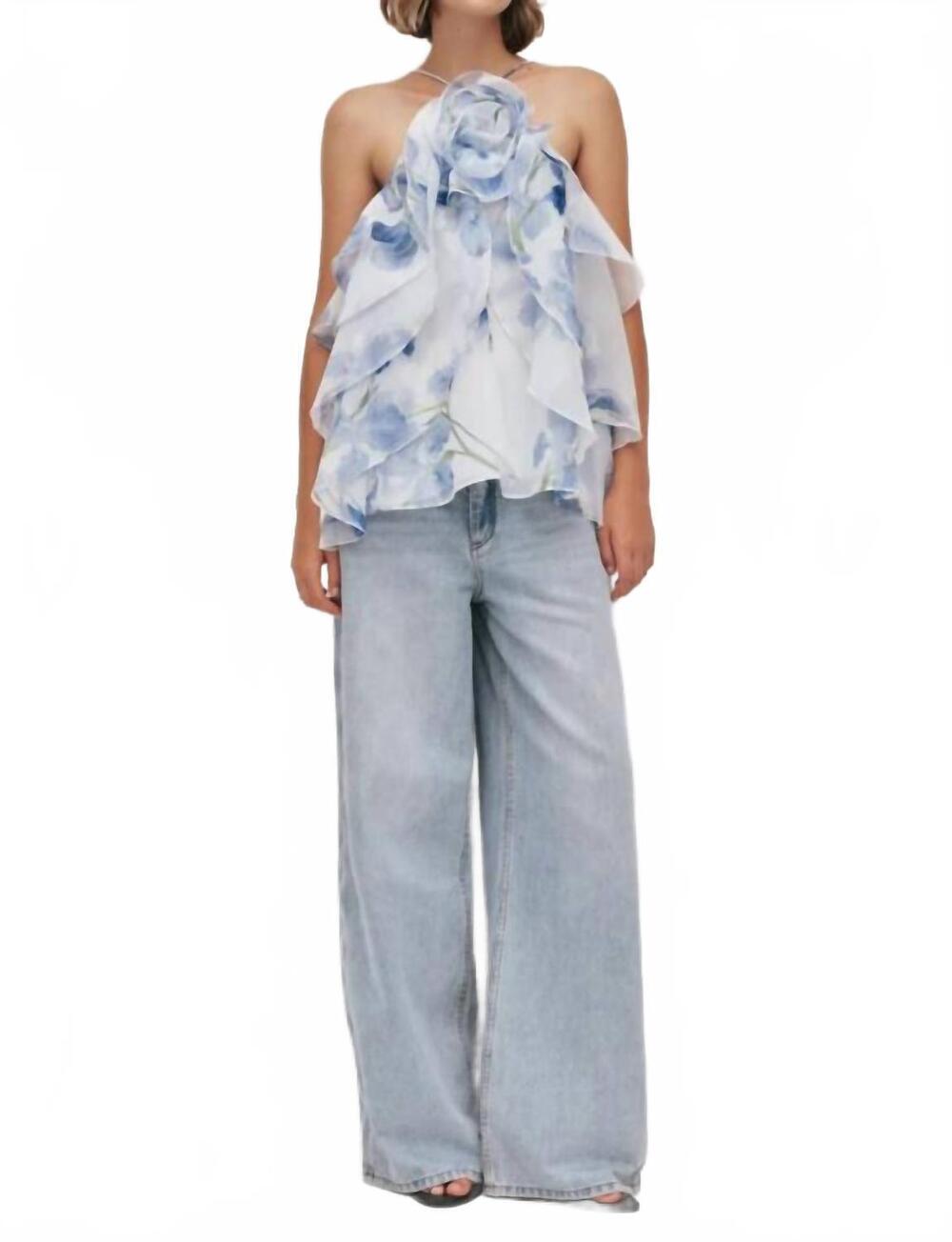 NEW AJE. pandorea halter neck layered top in iris
